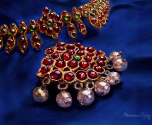 bharathnatyam dancer necklace 