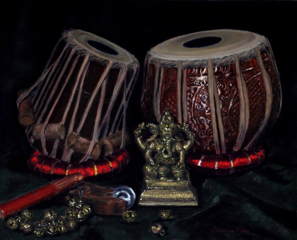 Indian ganesha musician tabla